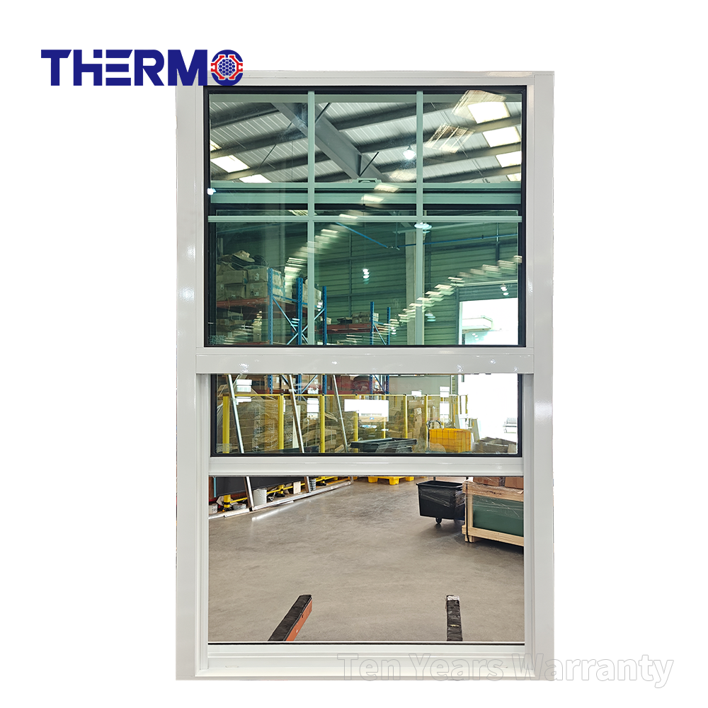 Thermal Break Aluminum Sliding Window Double Glazed Sound Insulation Horizontal Sliding Glass Window