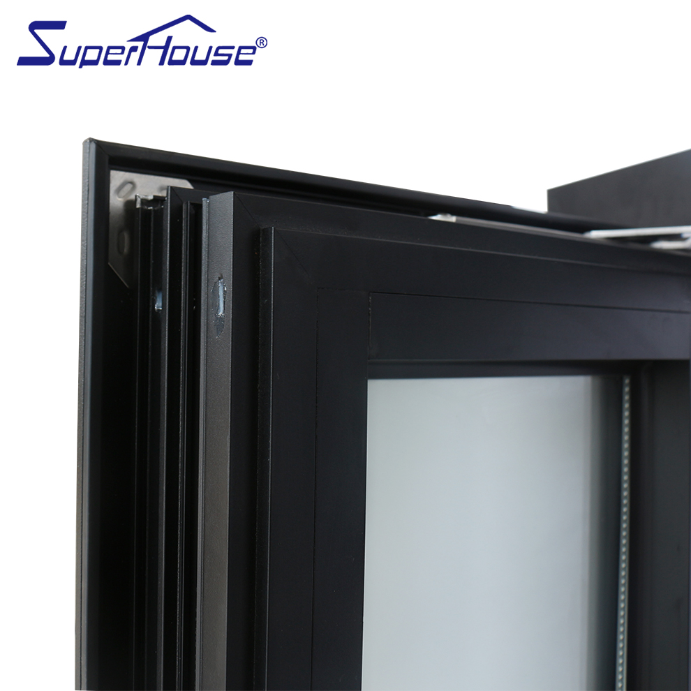NZ Coastal Windproof Villa Windows Tilt Turn Sliding Casement Aluminum Frame 316SS Hardware