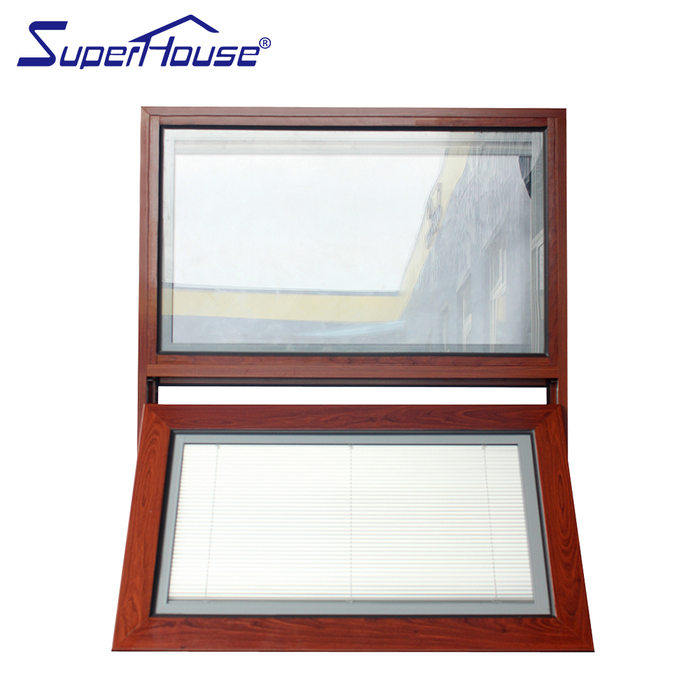 Customize American Awning Windows with Fixed windows Hurricane Proof Low-E Glass Windows Double Glazing Awning Windows