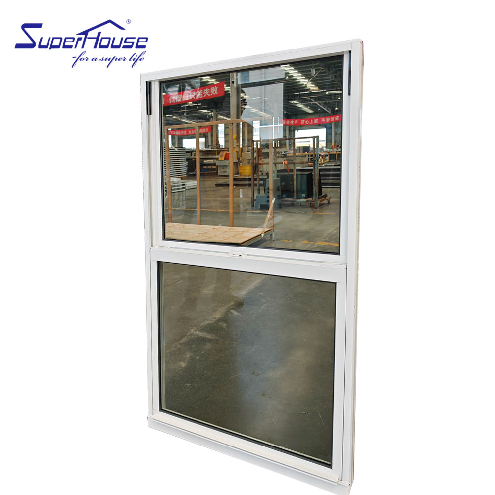 White Powder Coating High Quality Double Glazed Vertical Sliding Hung Window