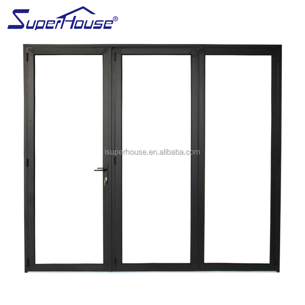 AAMA NOA Certified Aluminum Bifold Door Hurricane Impact Laminated Glass Multi-Point Lock Patio Entrance Windproof Anti-Theft
