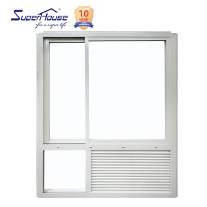 Hurricane Proof Aluminum Fixed Sliding Window Horizontal with Stainless Steel Screen NFRC Energy Star for Hotel Apartment Condo