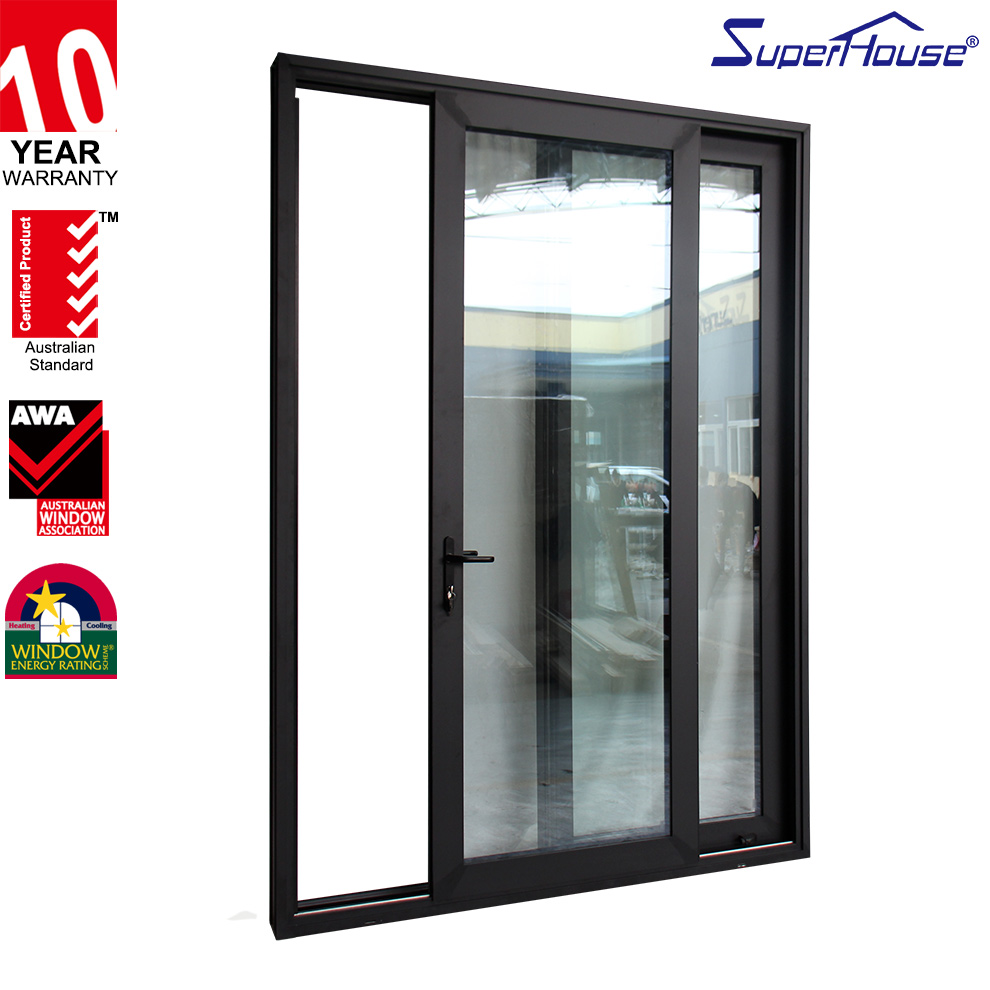 Superhouse Australian Local Service Custom Exterior for Hotel Villa Glass Doors Patio Tempered Glass Aluminum Sliding Door