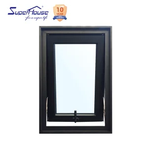 Hurricane Proof NOA NFRC AS2047 Maimi Dade Approval Powder Coating Aluminium Small Awning Window