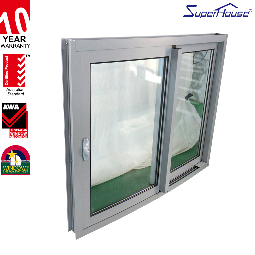 AS2047 Aluminum Sliding Window Modern Design Reflective Coated Glass Custom Color Privacy Protection for Residential Project