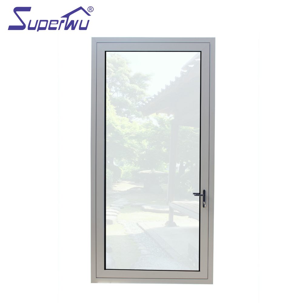 Commercial Aluminum Horizontal Pivot Door Double Glazing Low-E Tempered Glass Heat Soaked Energy Saving Office Entry Door