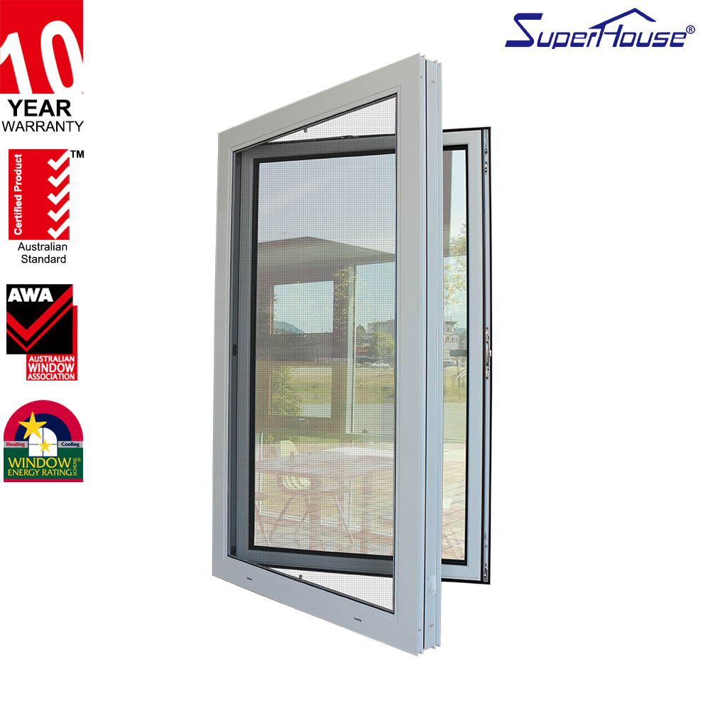Modern Sleek Design Heavy Duty Custom Aluminum Hurricane Proof Tilt and Turn Window Thermal Break Aluminum