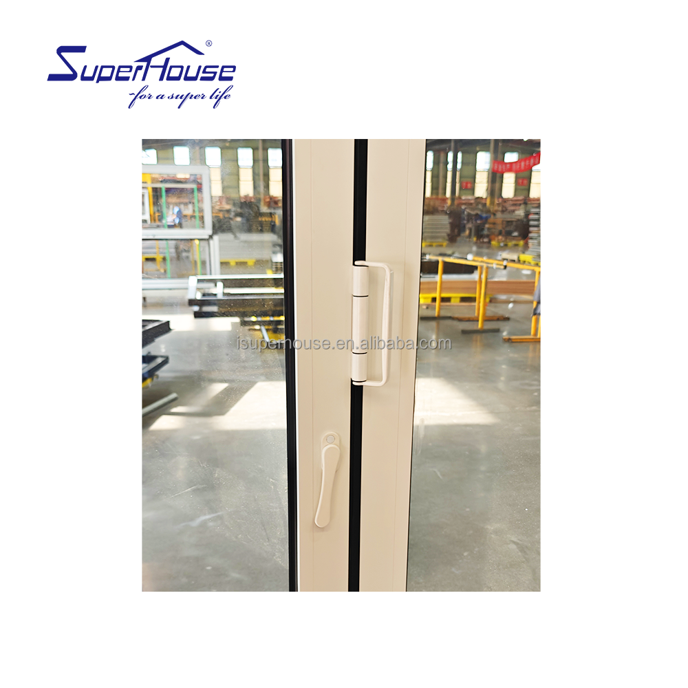 Hurricane Impact Aluminium Accordion Bifolding Doors Fold Door Tempered Glass Folding Door Can Be Casement Open