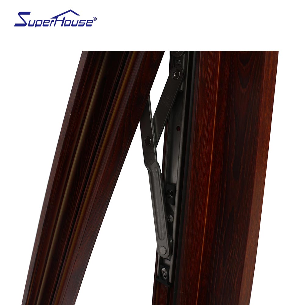 Superhouse Triple Glaze Tempered Glass Hurricane Impact Double Push Out Windows With Flyscreen Aluminum Awning Window