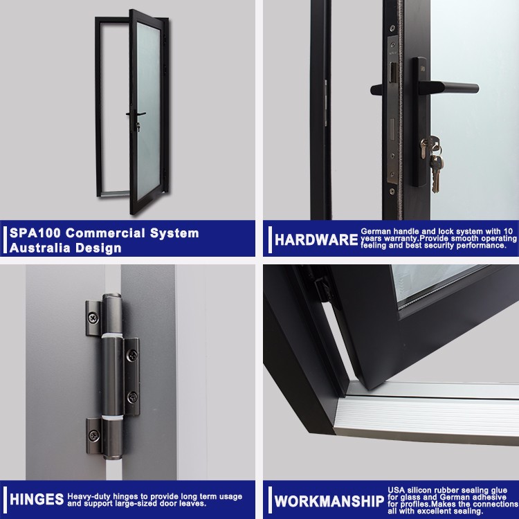 Commercial Project Special Aluminum Emergency Escape Door Complete Safety Panic Hardware for Apartment Hotel Office Building