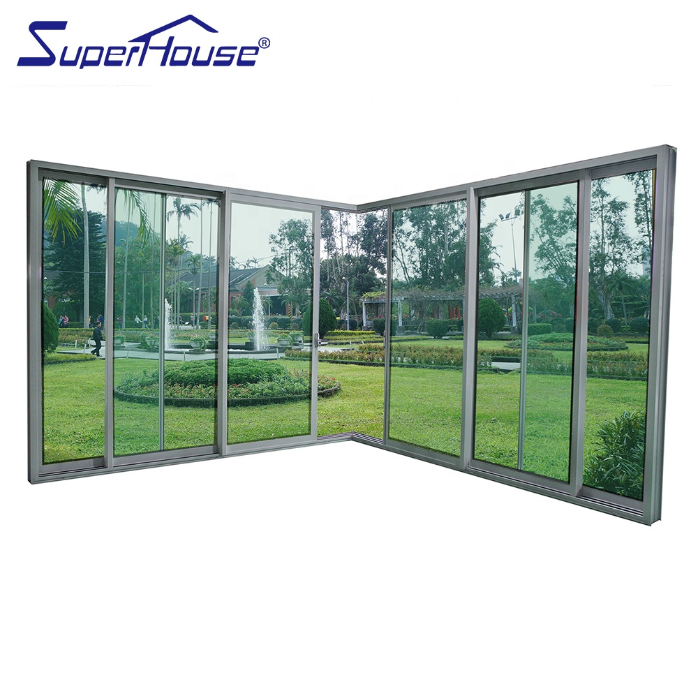 Australia Standard Triple Panel Slim Aluminum Stacker Door Corner Door