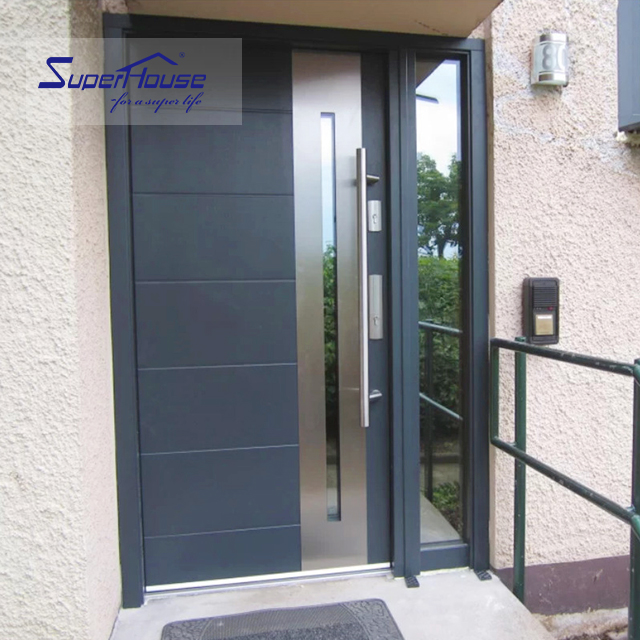 High Quality Hurricane Proof NFRC NOA FPA AS2047 Double Glass Aluminum Entry Doors with High Quality