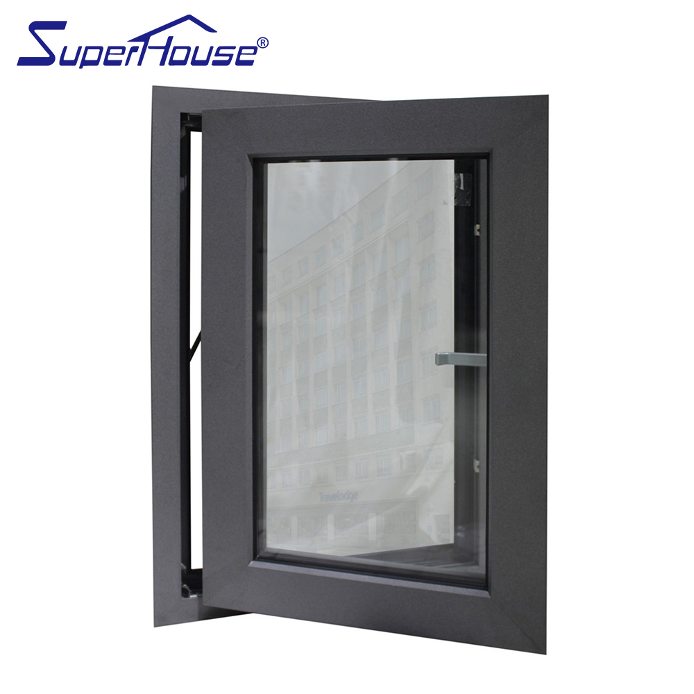 NFRC TITL 24 Thermal Break American Window Big Glass Panel Aluminum Swing Casement Window Combination Double Casement Window