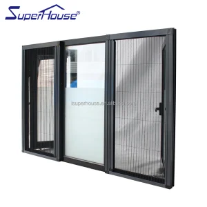 Aluminum Casement Fixed Windows Foldable Flyscreen