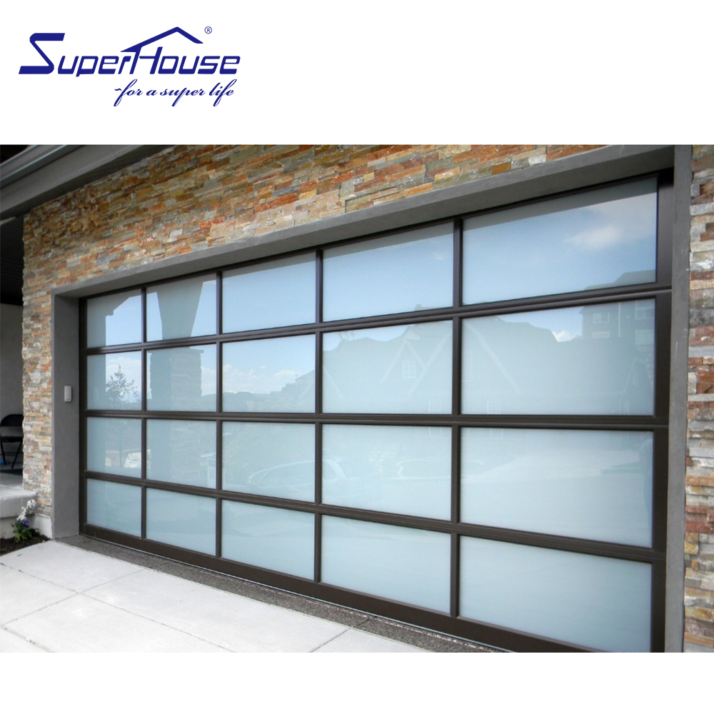 Florida Certified Modern Style Hurricane Resistant Garage Door Large Panel Double Laminated Glass Windproof Safe for Residential