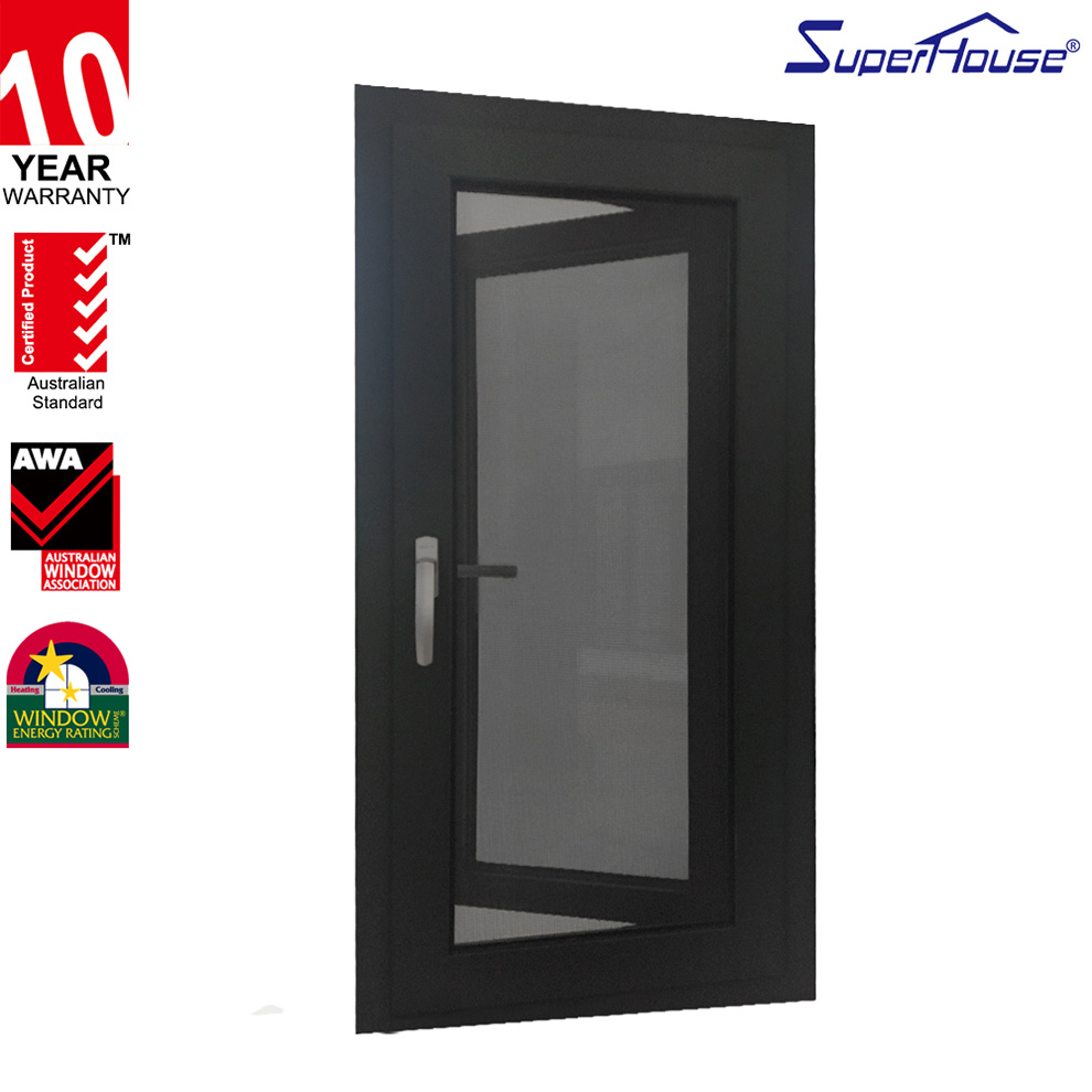 Modern Design Hurricane Impact French Double Glazed Soundproof Casement Window Broken Bridge Aluminum Folding Open for House