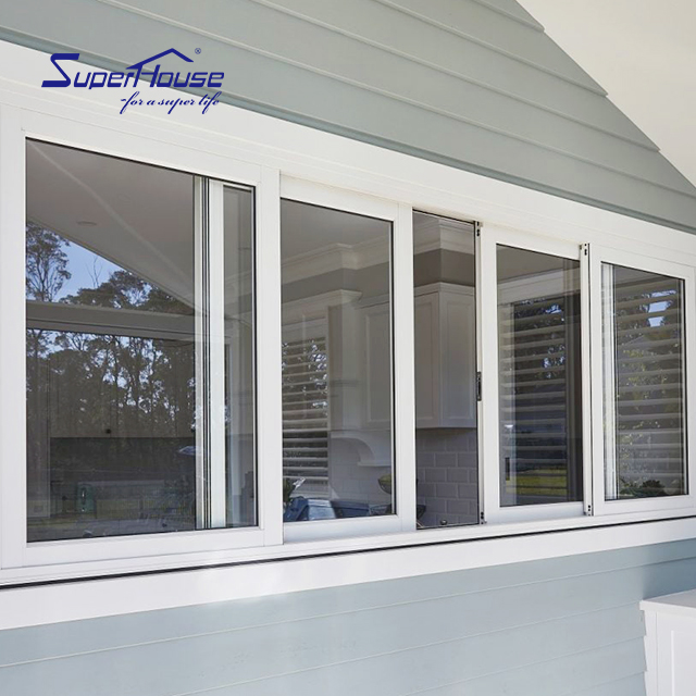 Superhouse Thermal Break Aluminum Sliding Glass Window With Sub-sill for Water Draining USA NFRC Title 24 Canada