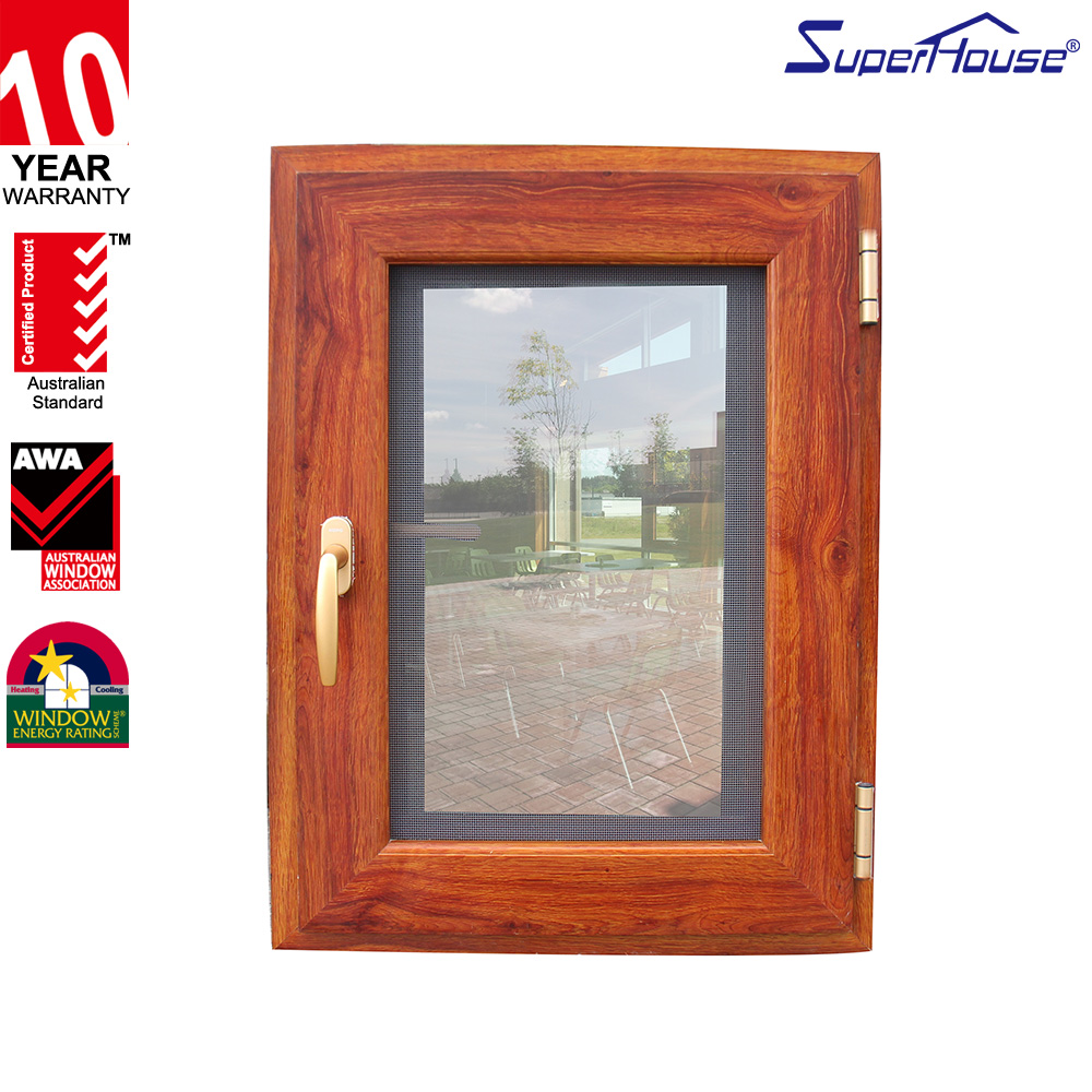 Superhosue 20 Years Industry Experience High Energy Efficiency NFRC Narrow Frame Aluminium Casement Window Aluminium windows