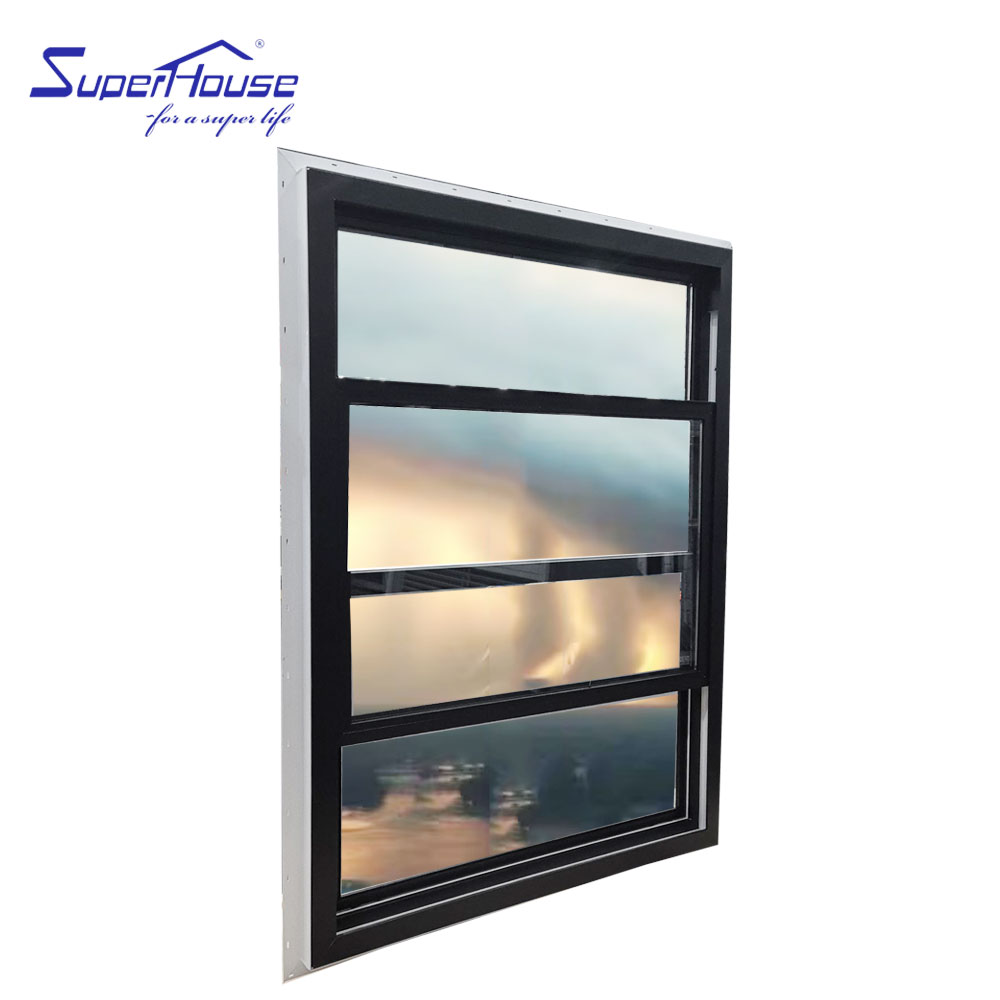 Custom windows Aluminum Double Glass windows Single Hung Window Custom 24x48