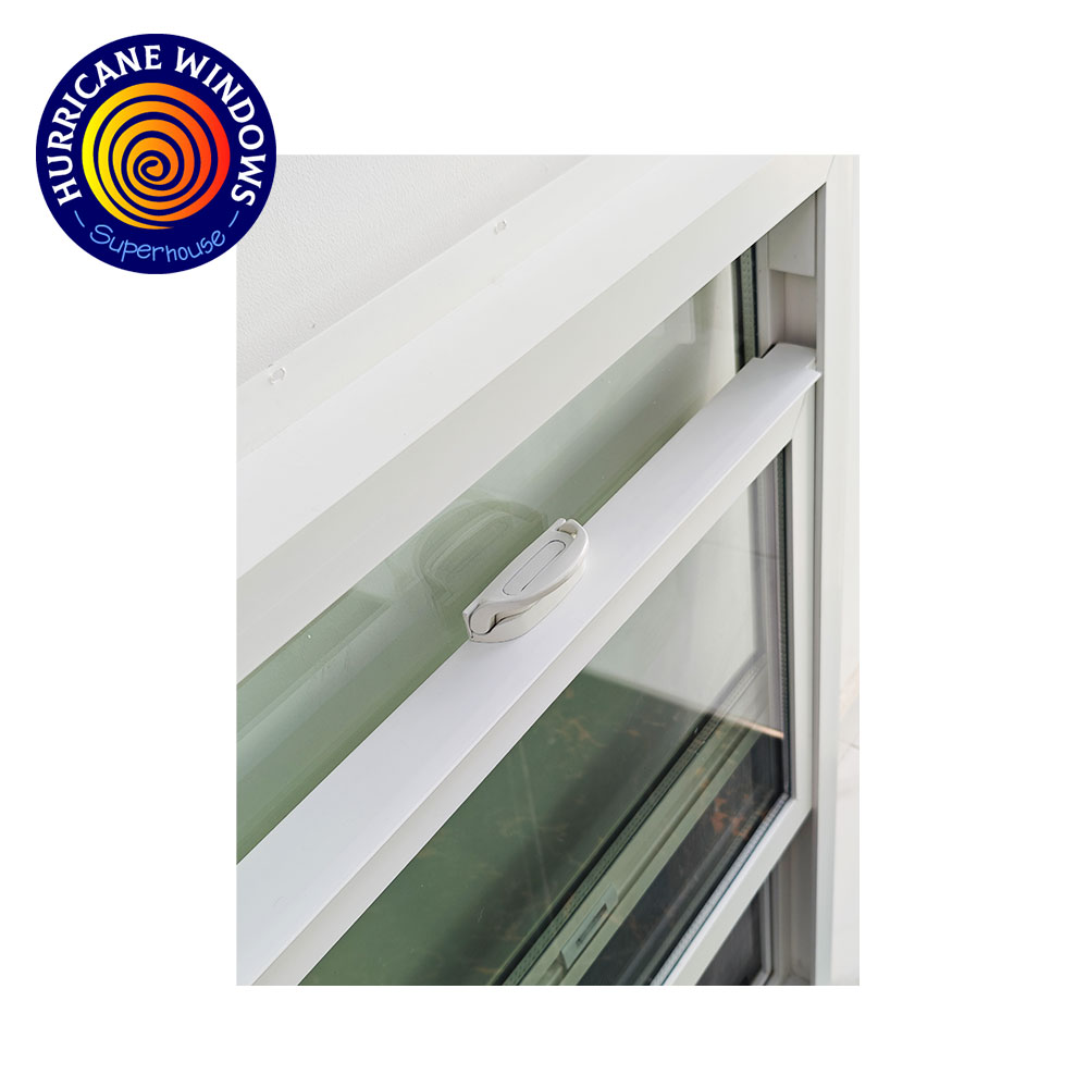 Superhouse American Waterproof Aluminium Double Glass Sash Window Single Double Hung Vertical Sliding Window
