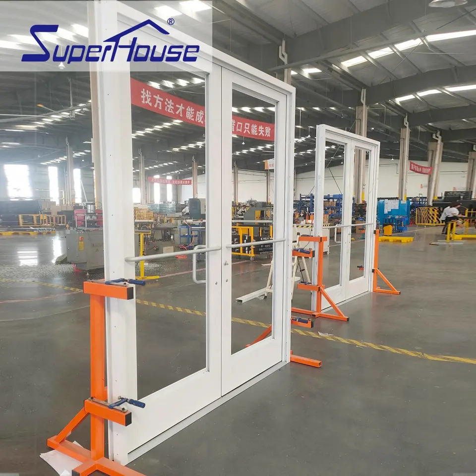 Australia  Popular School Door Commercial Exterior Aluminium Glass Escape Doors  with Pull bar Door Closer