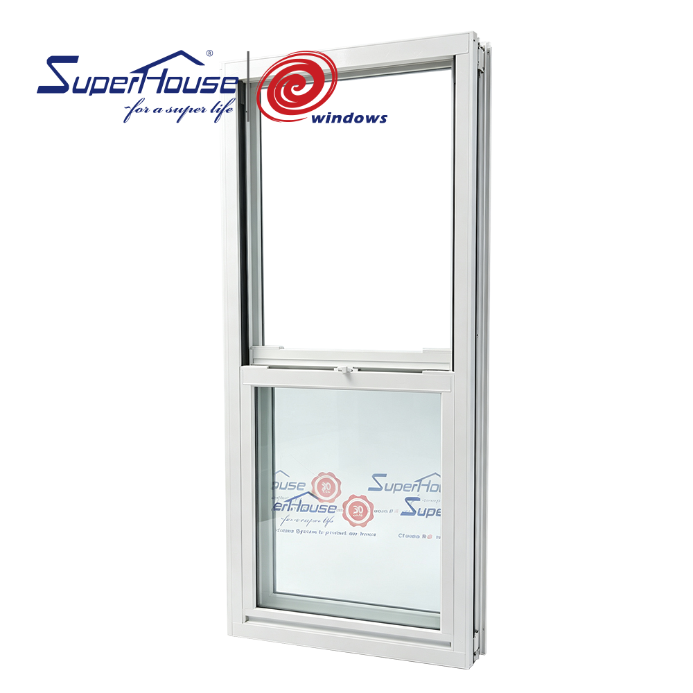 New Design American Modern Style Custom Color Aluminum Double-Hung Windows, FPA NOA Certified Impact Window for Florida Projects