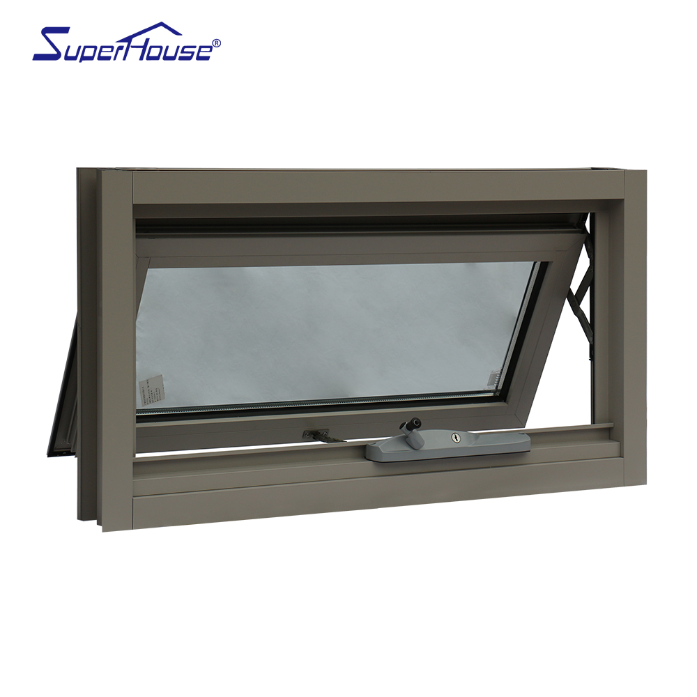 Superhouse AS2047/AS2208 Certificated Modern Australian Standard Double Glazed Thermal Break Luxury Villa Awning Window