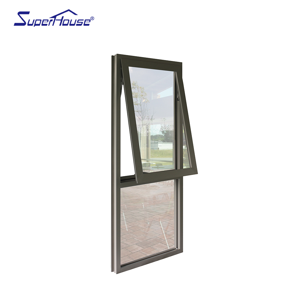 Superhouse Custom Made Villa Home Manual Aluminum Frame Thermal Break  Noise Insulation Window Chain Winder Awning Window