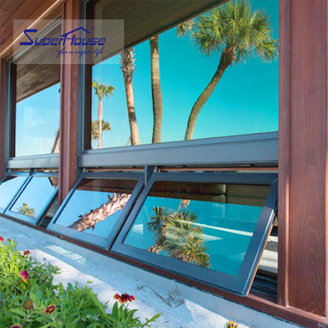 2047 Hurricane Impact Aluminum Tempered Double/Triple Laminated Glass Awning Roof Windows Electric Skylight Stainless Steel