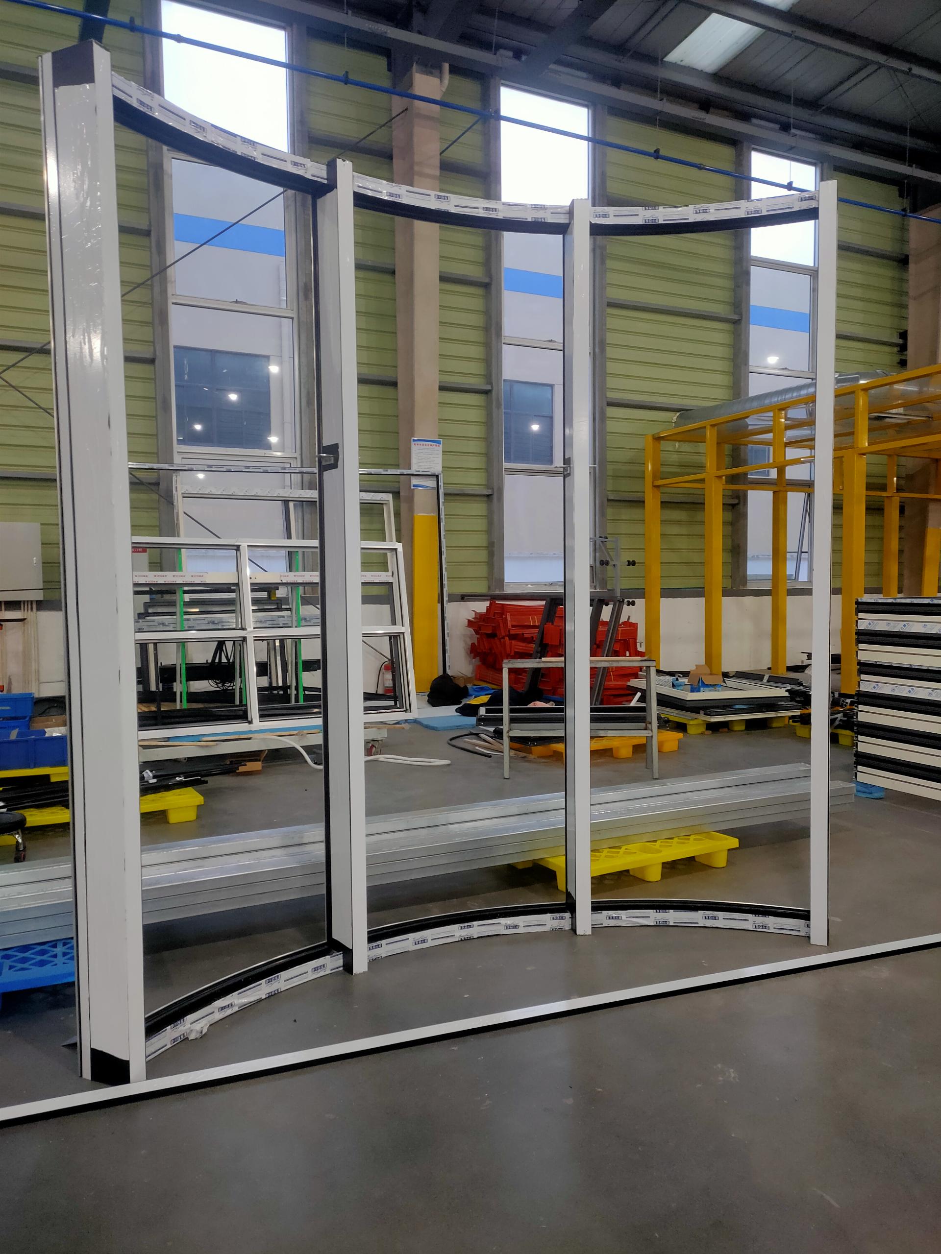 Commercial Window Wall Curved Aluminium Fixed Window