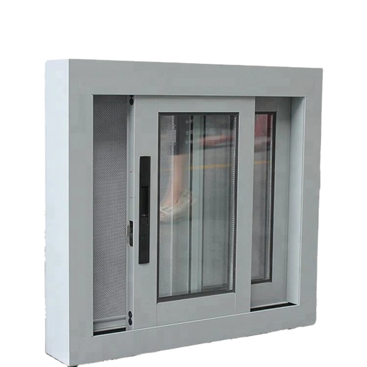 Superhouse Design UPVC Sliding Window Double Glazed Plastic Stainless Steel New Horizontal Modern Pvc Hanging Villa Windproof