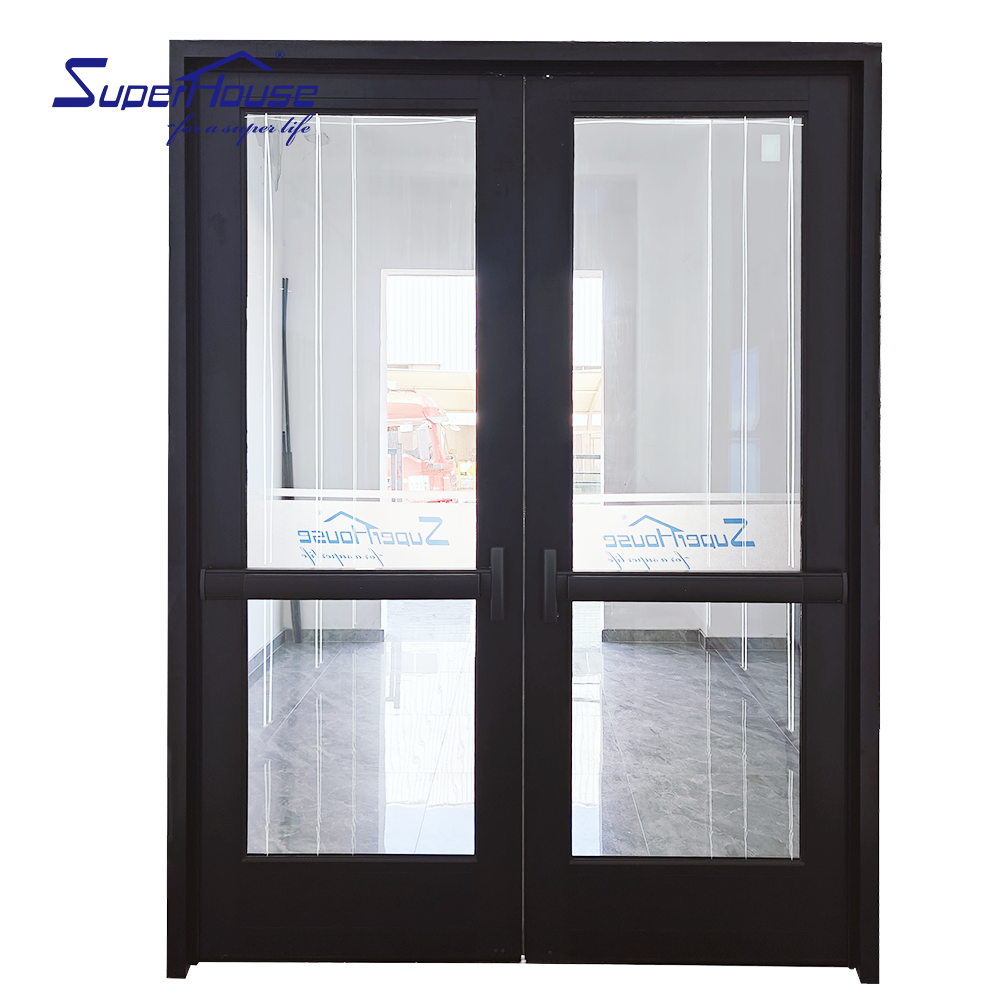 Emergency Exits Safe Escape Door Easy to Open Aluminum Exterior Double Glass French Swing Casement Doors