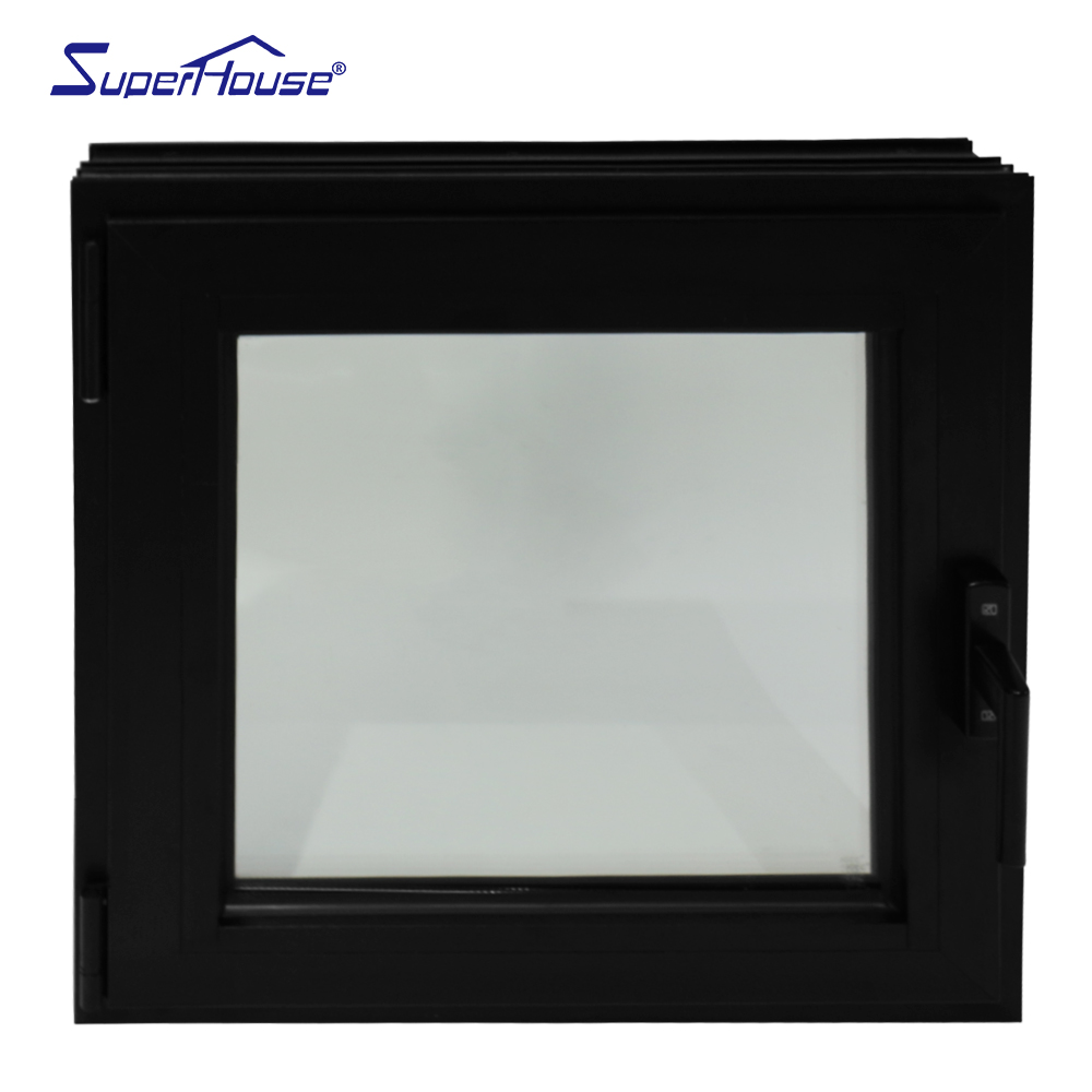 Commercial Restaurant Aluminum Casement Window Double Glazing Multi Point Lock Windproof Heat Insulation Aluminum Swing Window