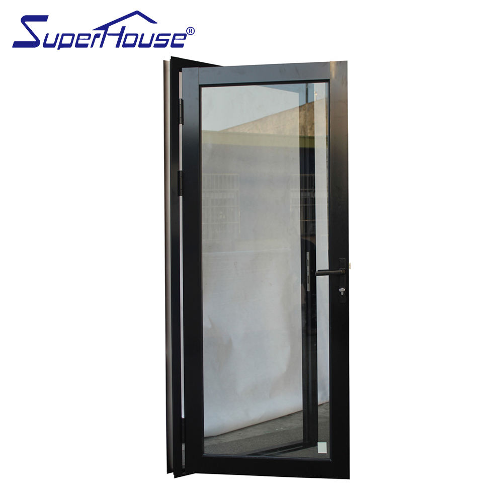 Aluminum Hinged Door German Hardware Florida Approved Hurricane Resistant Low-E Energy Saving UV Protection Indoor Use