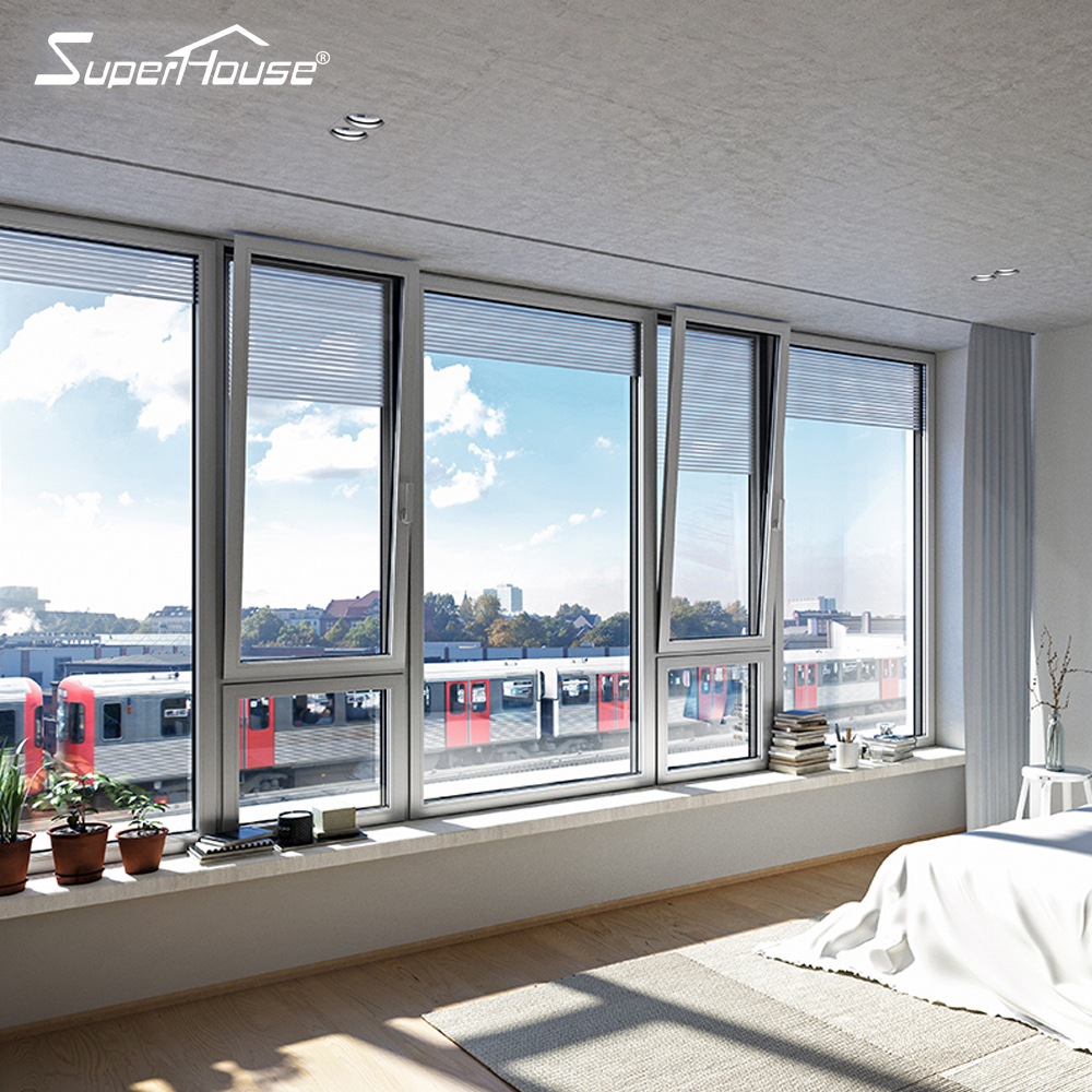 AS2047 NOA Aluminium  Window Modern Style Double Glass Window Tilt Turn Window for House