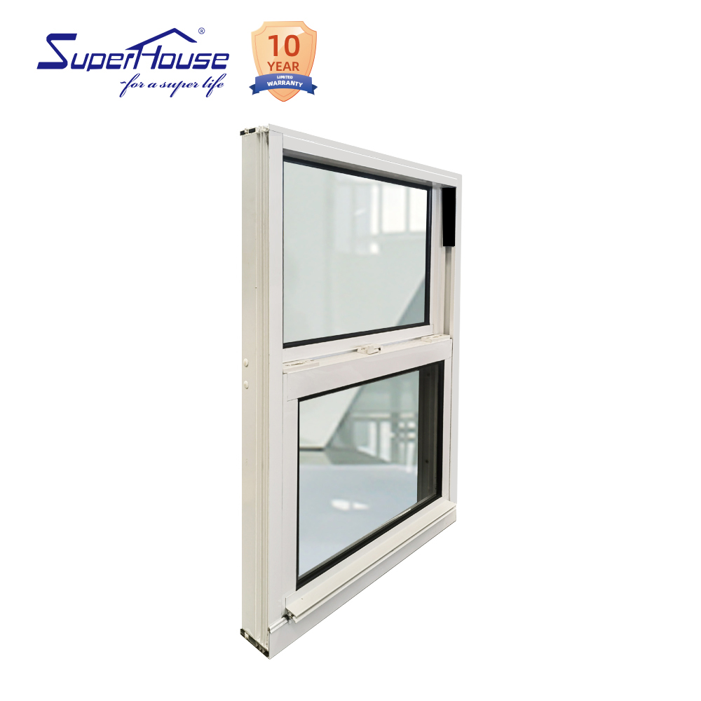 Florida Code Certified Aluminum Single Hung Window Technoform Strip Thermal Insulation Storefront Window for Retail Store