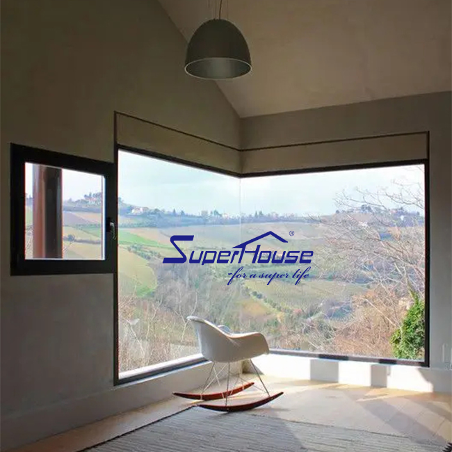 FL29474 Hurricane Impact Fixed window Storefront Shop front fixed window wall curtain wall for residential commercial project
