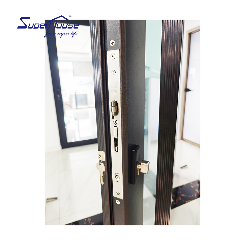 Commercial Door Australia Standard NFRC NOA FPA AS2047 Hurricane Impact Aluminum Pivot Doors with 10 Years Warranty