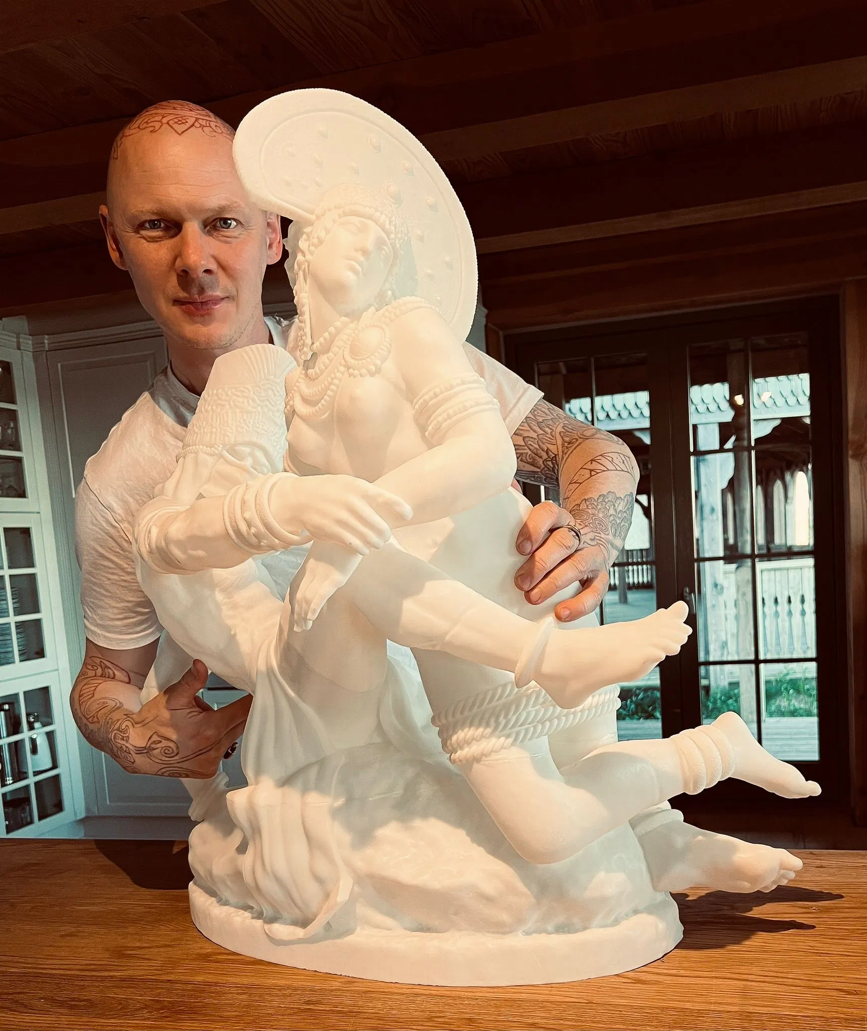 Durable Custom 3D Printed Model Head Sculpture Parts 3D Parts Printing Service Manufacturer for Automotive Aerospace Robotic