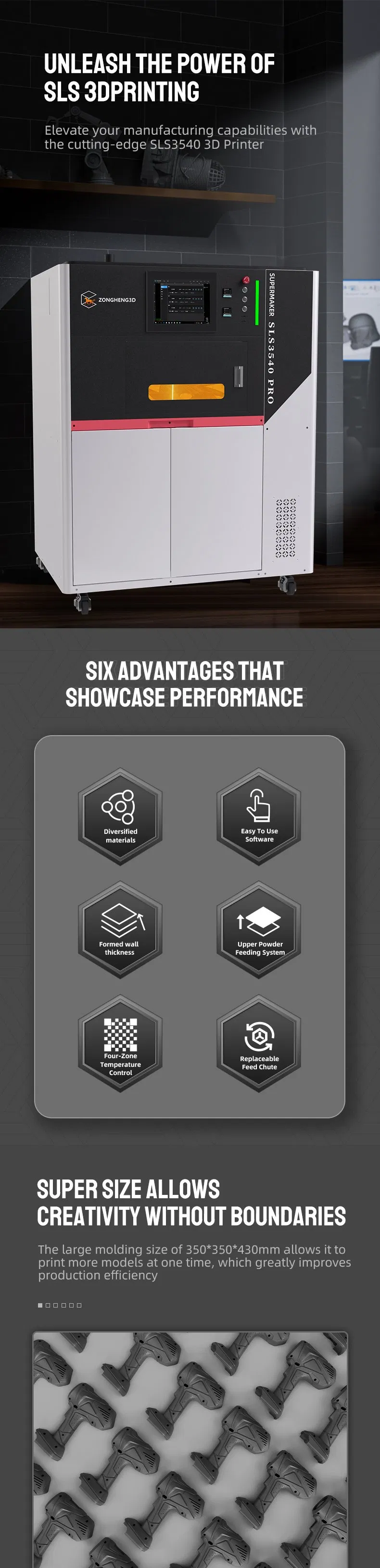 SLS 3540 PRO Advanced Selective Laser Sintering 3D Printer