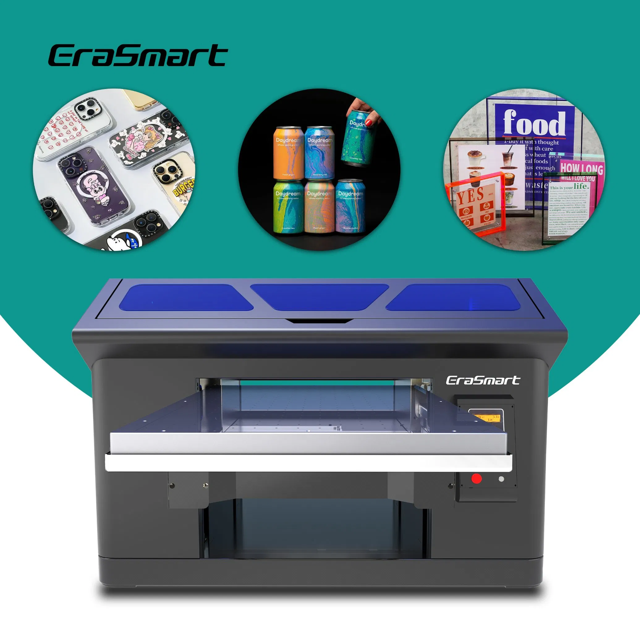 Erasmart Newest Small Printer 3545 Flatbed UV Dtf Film Transfer Printer Machine for Label Sticker Printing Phone Case Printing