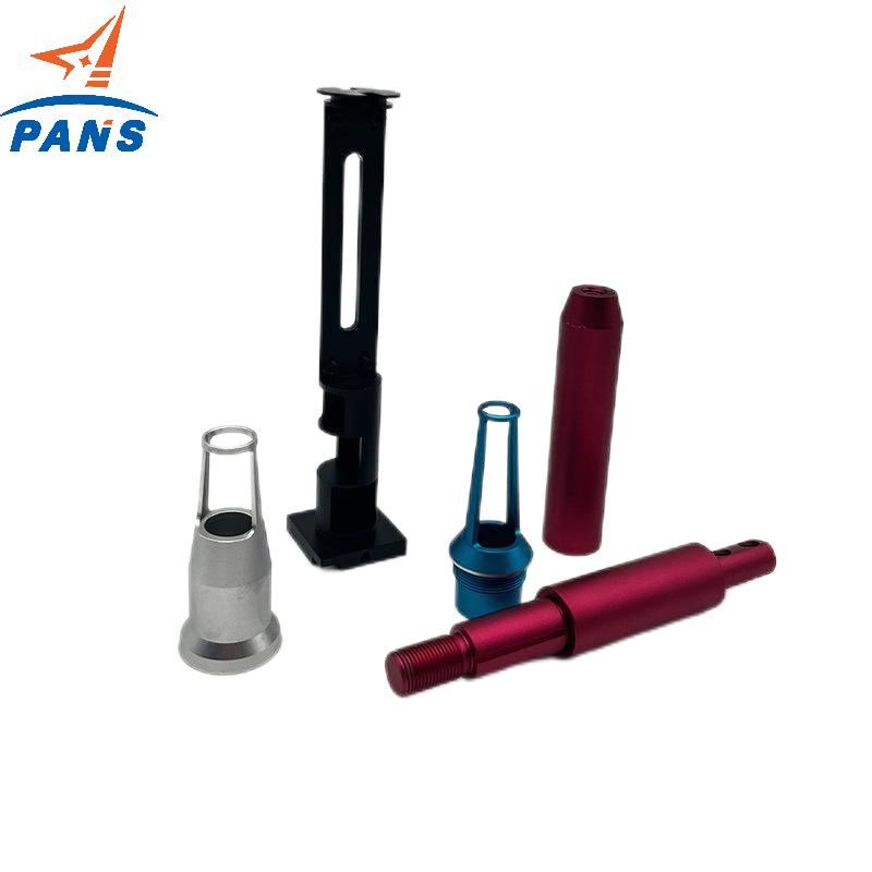 Custom-Made High-Precision CNC Turned Parts, Metal and Plastic Tubular Tool Components for Industrial Laboratory and Aerospace Applications Anodized Finish