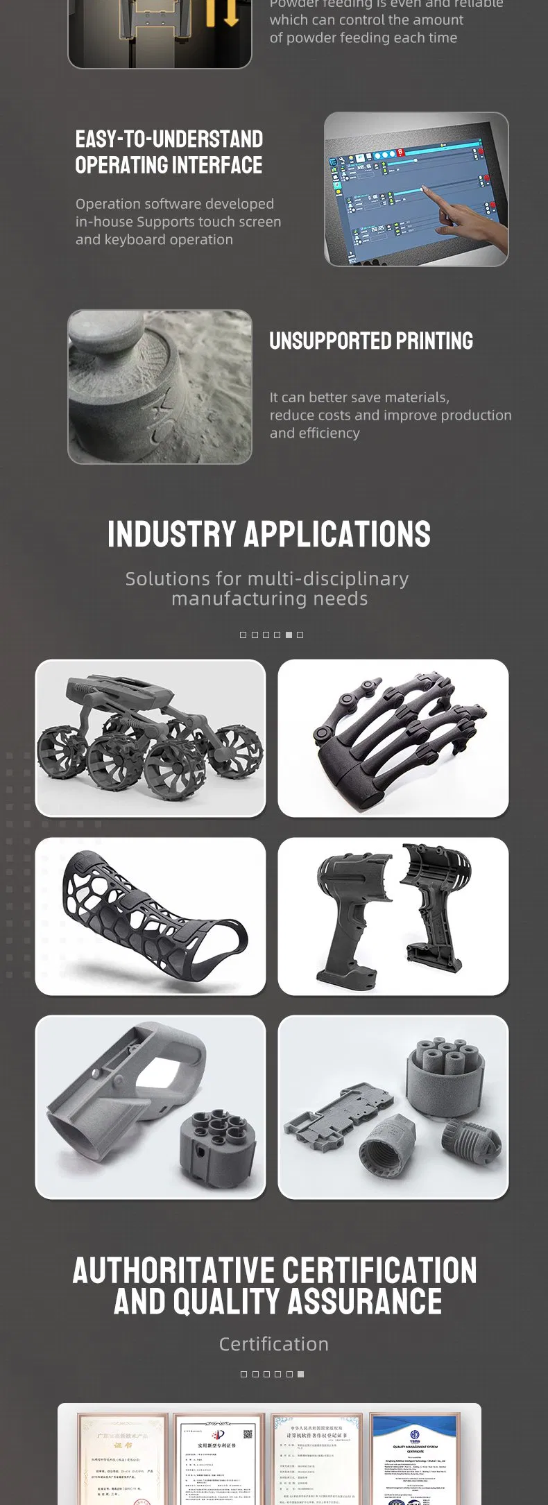 SLS 3540 PRO Industrial 3D Printer Detail 4