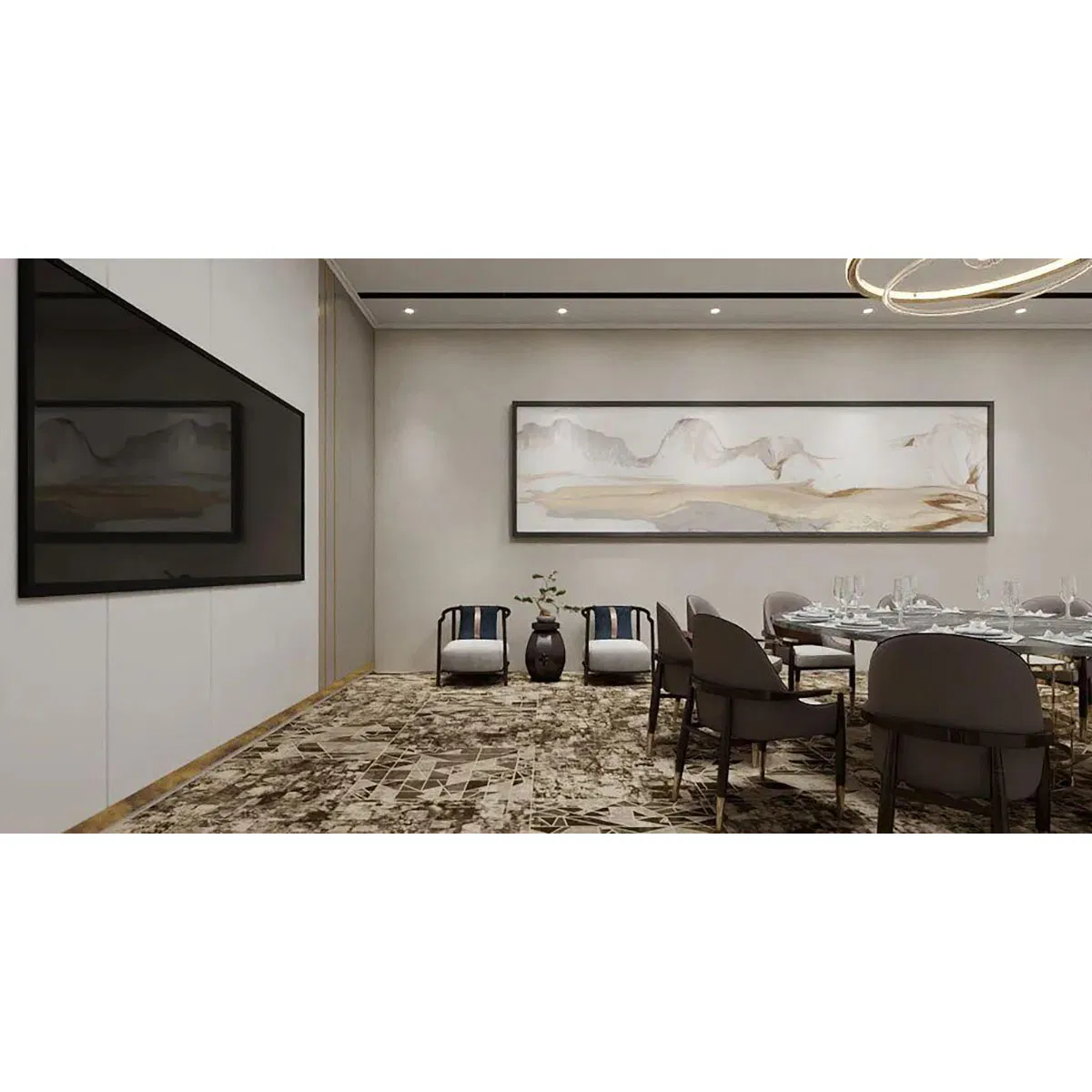 Luxury Customized European Decoration Floor Carpet Tile Rug Printed Carpets Used in House Living Room and Business Places