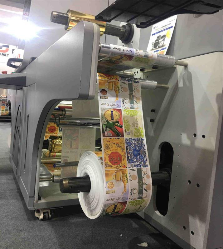 Digital Varnish-Drop-on-Demand embellishment Finish Machine for Label Roll-to-Roll