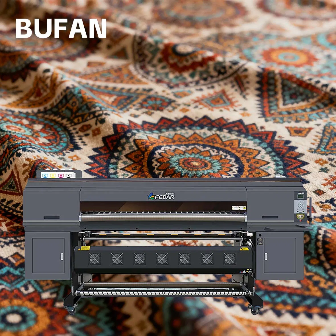 1900mm Wide Format Sublimation Printer Fd5198 with 8 Epson I3200 Printheads Integrated Dryer &amp; Auto Moisture Cleaning System