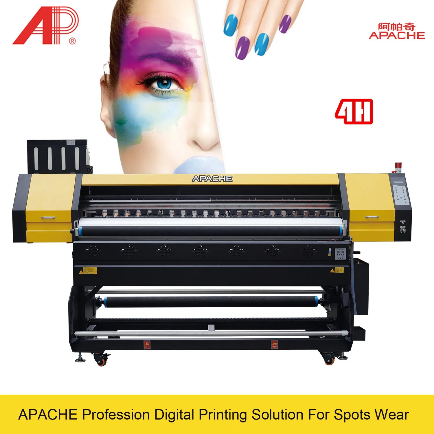 Apache Textile Digital Inkjet Printer Machine 1.8m Sublimation Printer with 4 Heads I3200