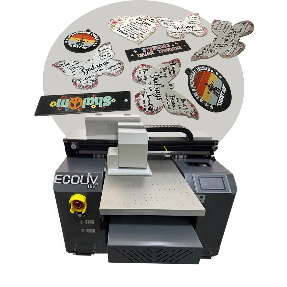 Desktop Impresora UV De Cama Plana Printer Dx7 Printhead