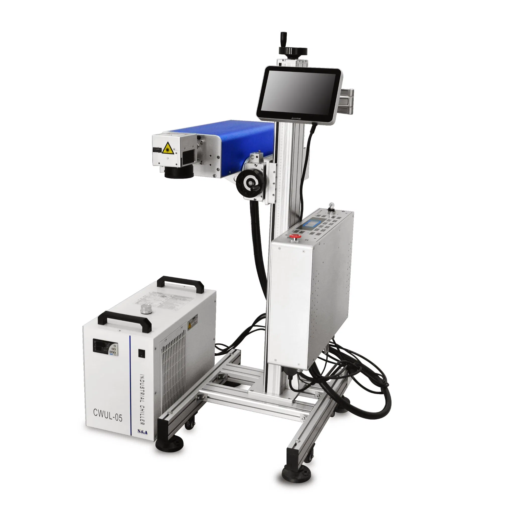 High Speed Patterns, Logos, Qr Codes 5W Fly UV Laser Marking Machine for Metal, Plastic, Glass with CE Certification