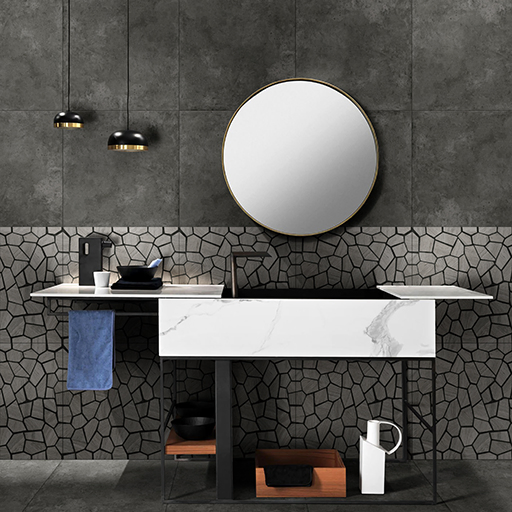 Italy Style 600*600 Inkjet Design Digital New Cement with Matt Concrete Tile (CVL608-COAL)